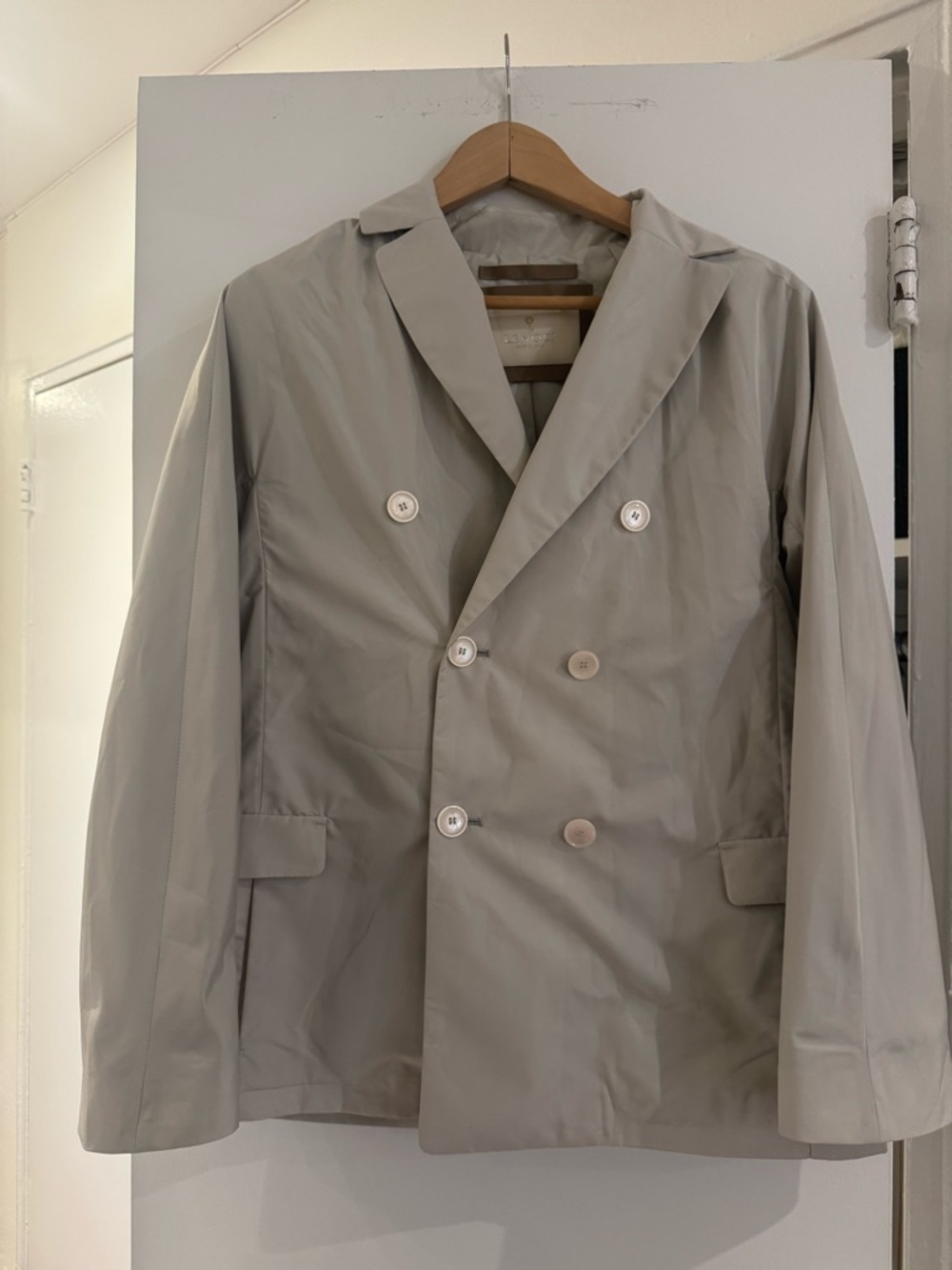 Lenoci Italy - Women’s Double-Breasted Lightweight Coat - Taupe